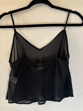 Sheer Black Spaghetti Strap Camisole